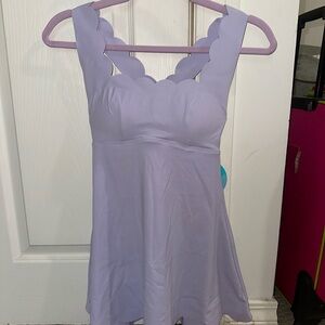 Lavender Scalloped Athletic Dress